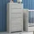 Florence Angel Single Door 3 Drawer Chest - White, Oak
