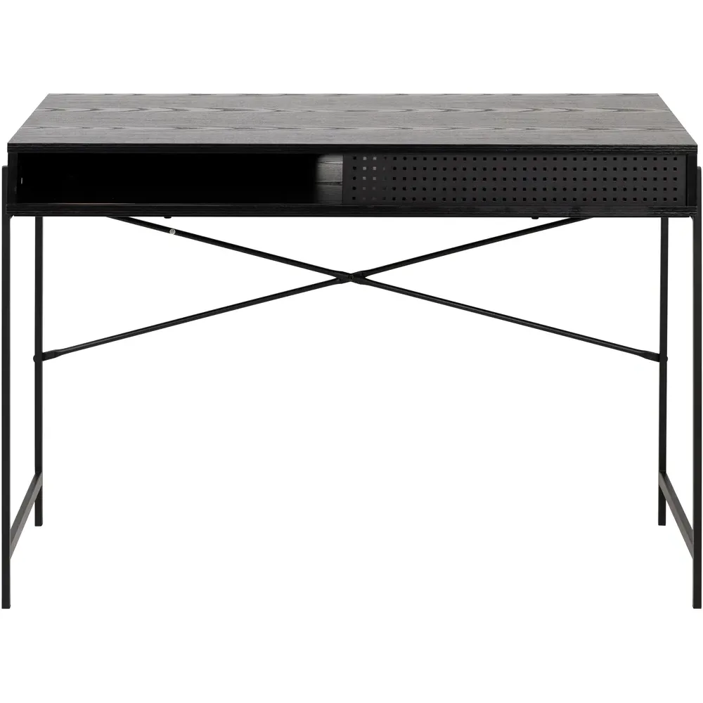 Florence Angus Single Door Office Desk - Black