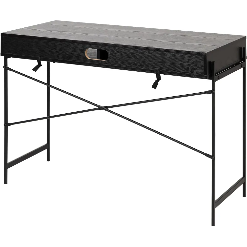 Florence Angus Single Door Office Desk - Black