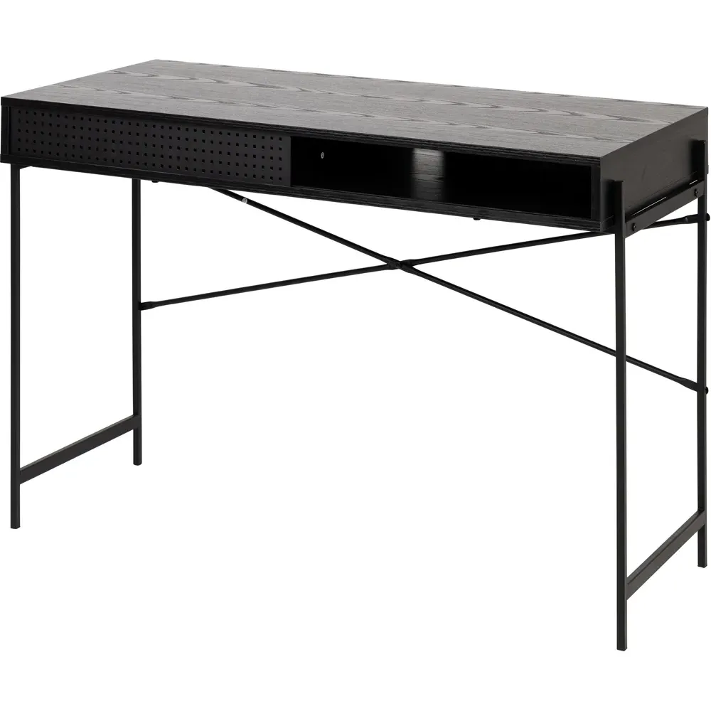 Florence Angus Single Door Office Desk - Black