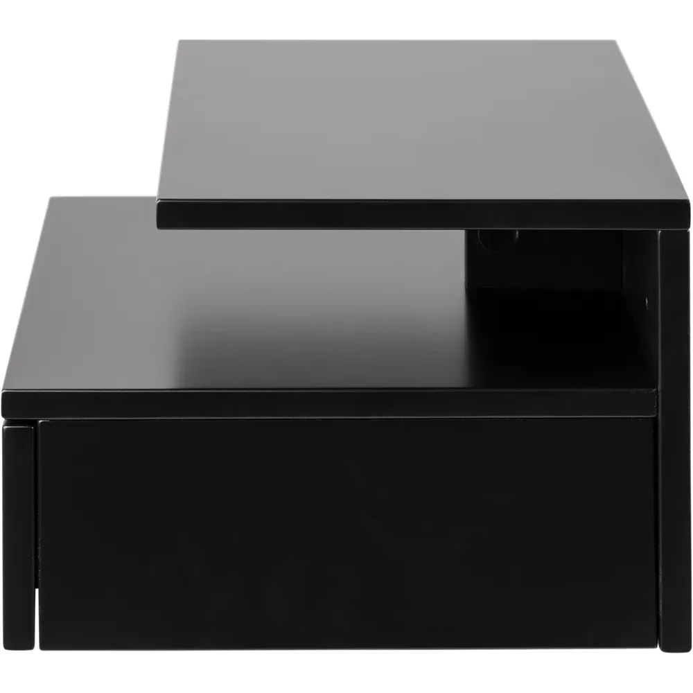 Florence Ashlan Single Drawer Bedside Table - Black