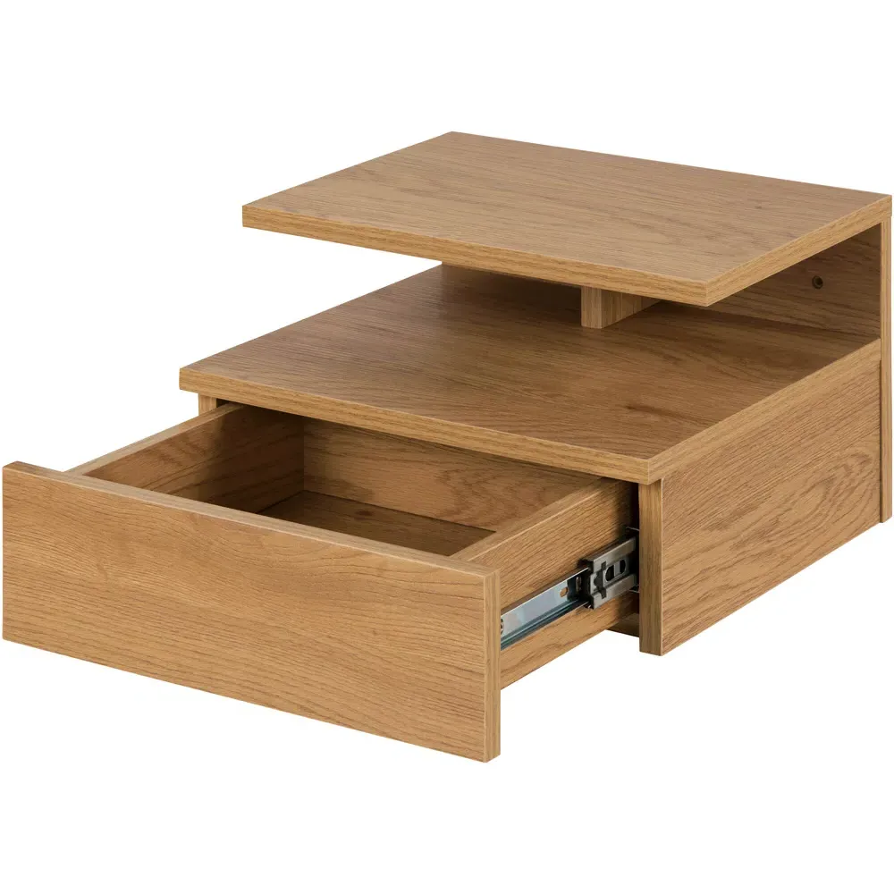 Florence Ashlan Single Drawer Bedside Table - Brown