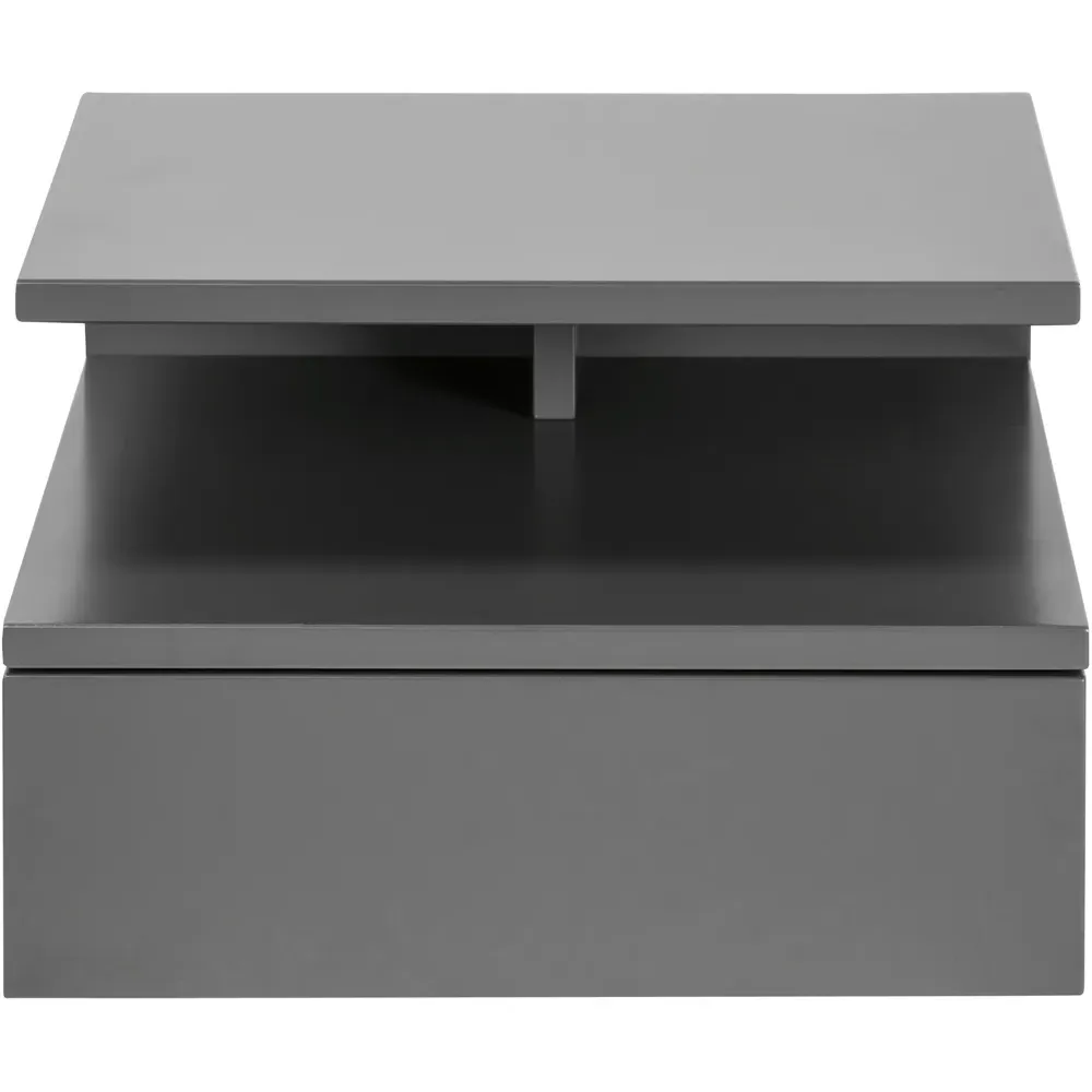 Florence Ashlan Single Drawer Bedside Table - Grey