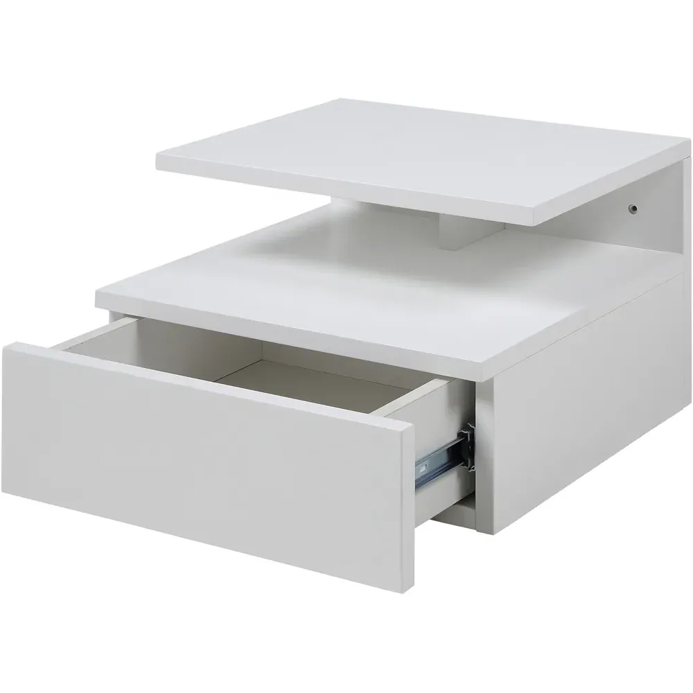 Florence Ashlan Single Drawer Bedside Table - White