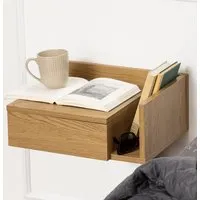 Florence Ashlan Single Drawer Square Bedside Table - Oak