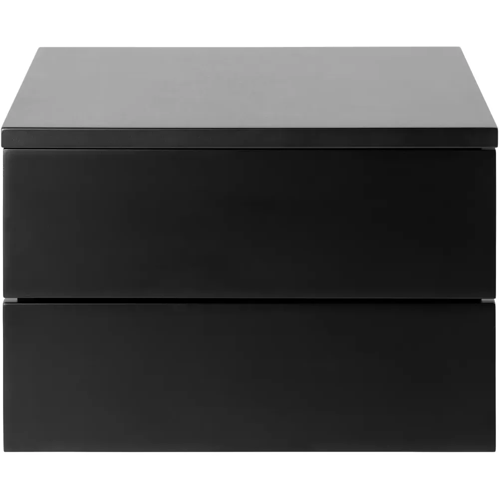Florence Avignon 2 Drawer Bedside Table - Black