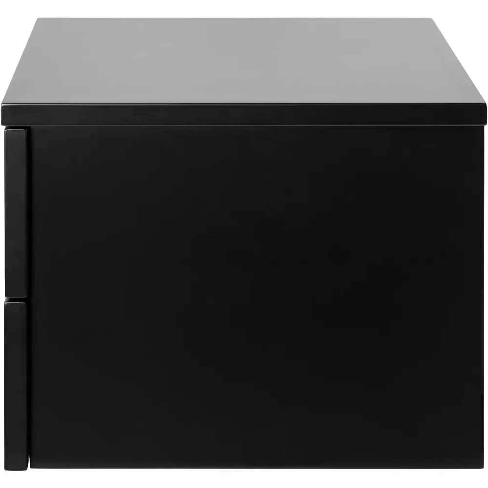 Florence Avignon 2 Drawer Bedside Table - Black