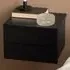 Florence Avignon 2 Drawer Bedside Table - Black