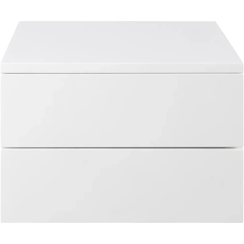 Florence Avignon 2 Drawer Bedside Table - White