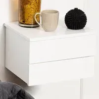 Florence Avignon 2 Drawer Bedside Table - White