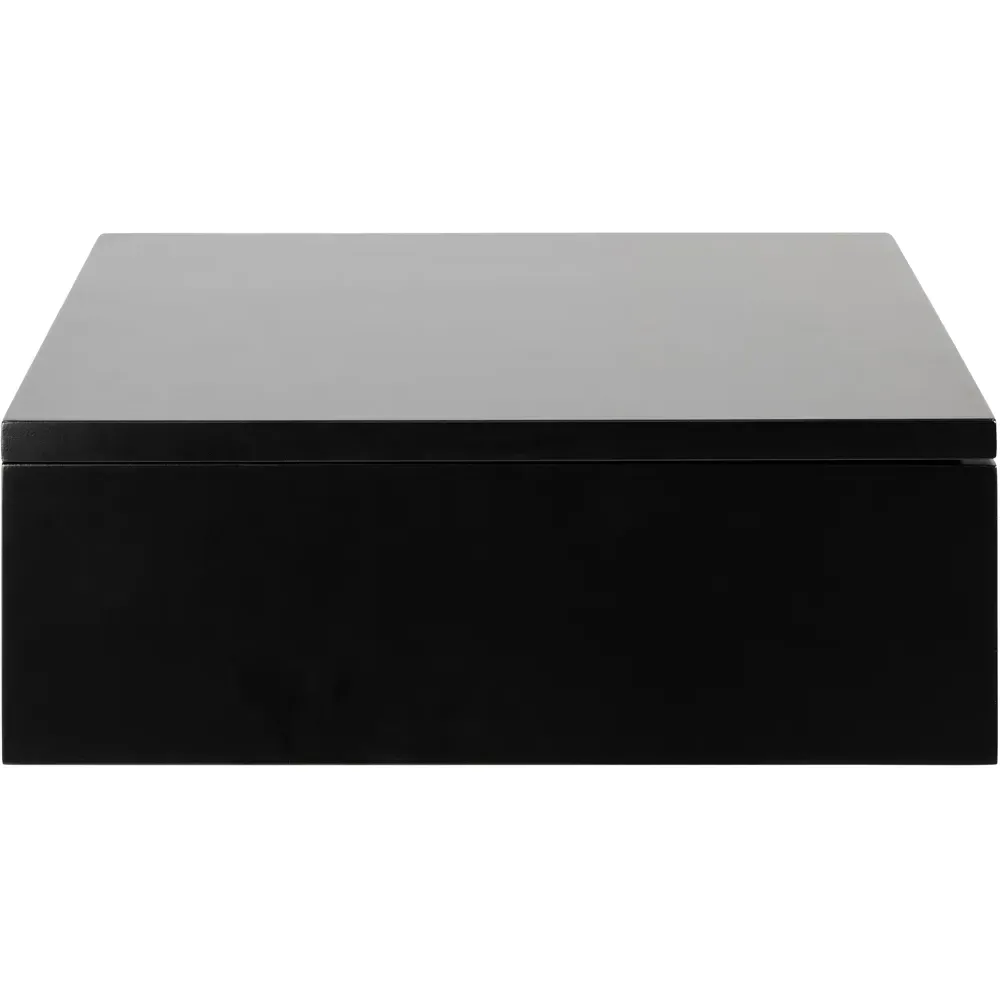 Florence Avignon Single Drawer Square Bedside Table - Black