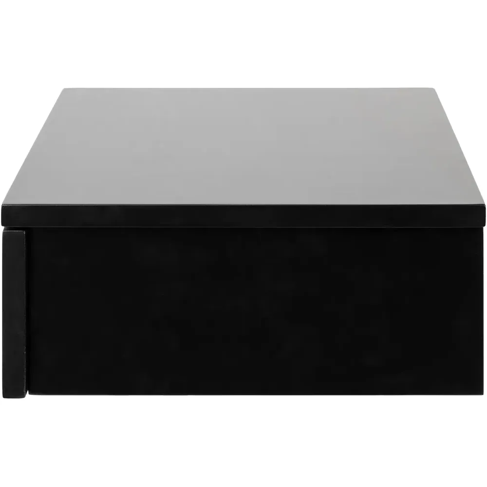Florence Avignon Single Drawer Square Bedside Table - Black
