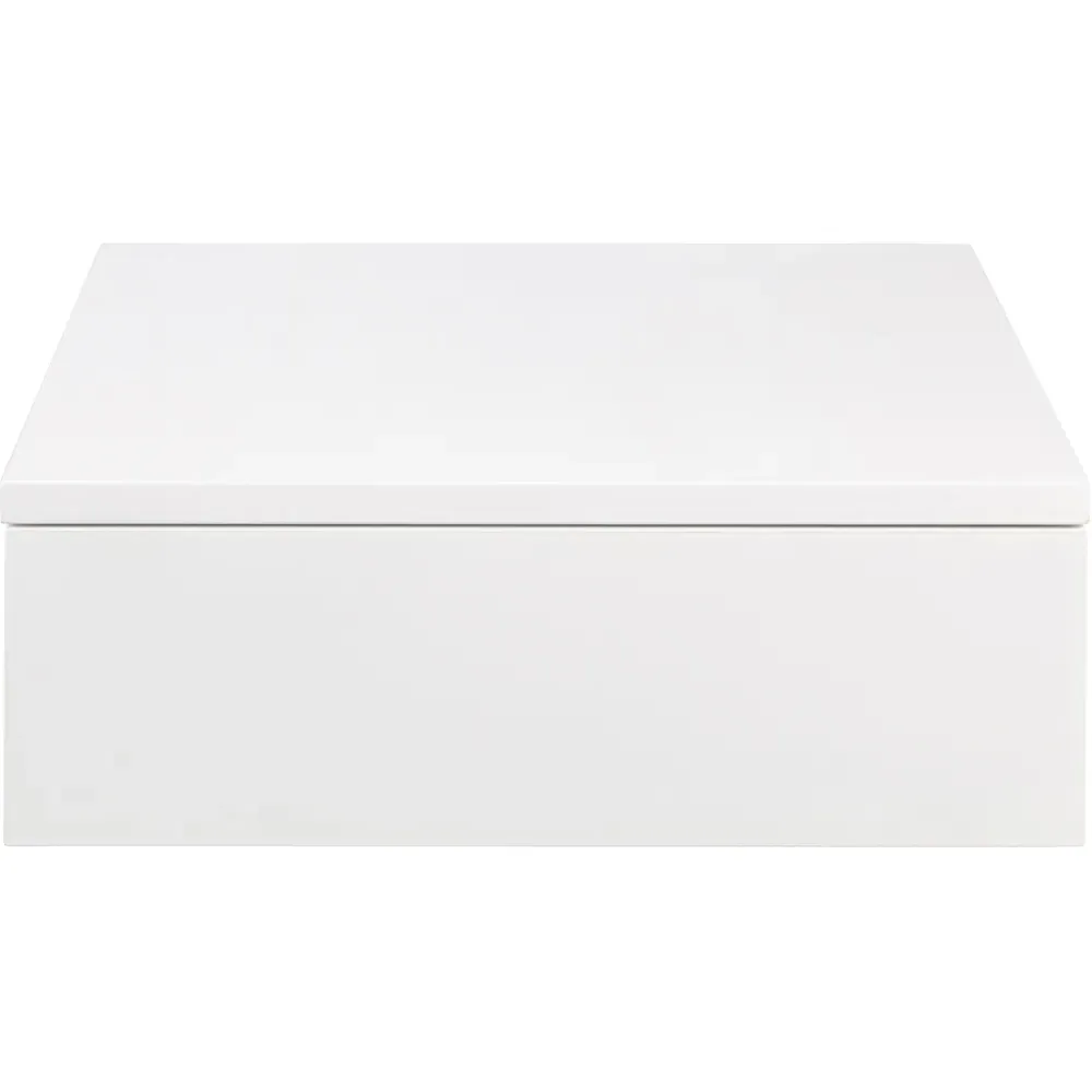Florence Avignon Single Drawer Square Bedside Table - White