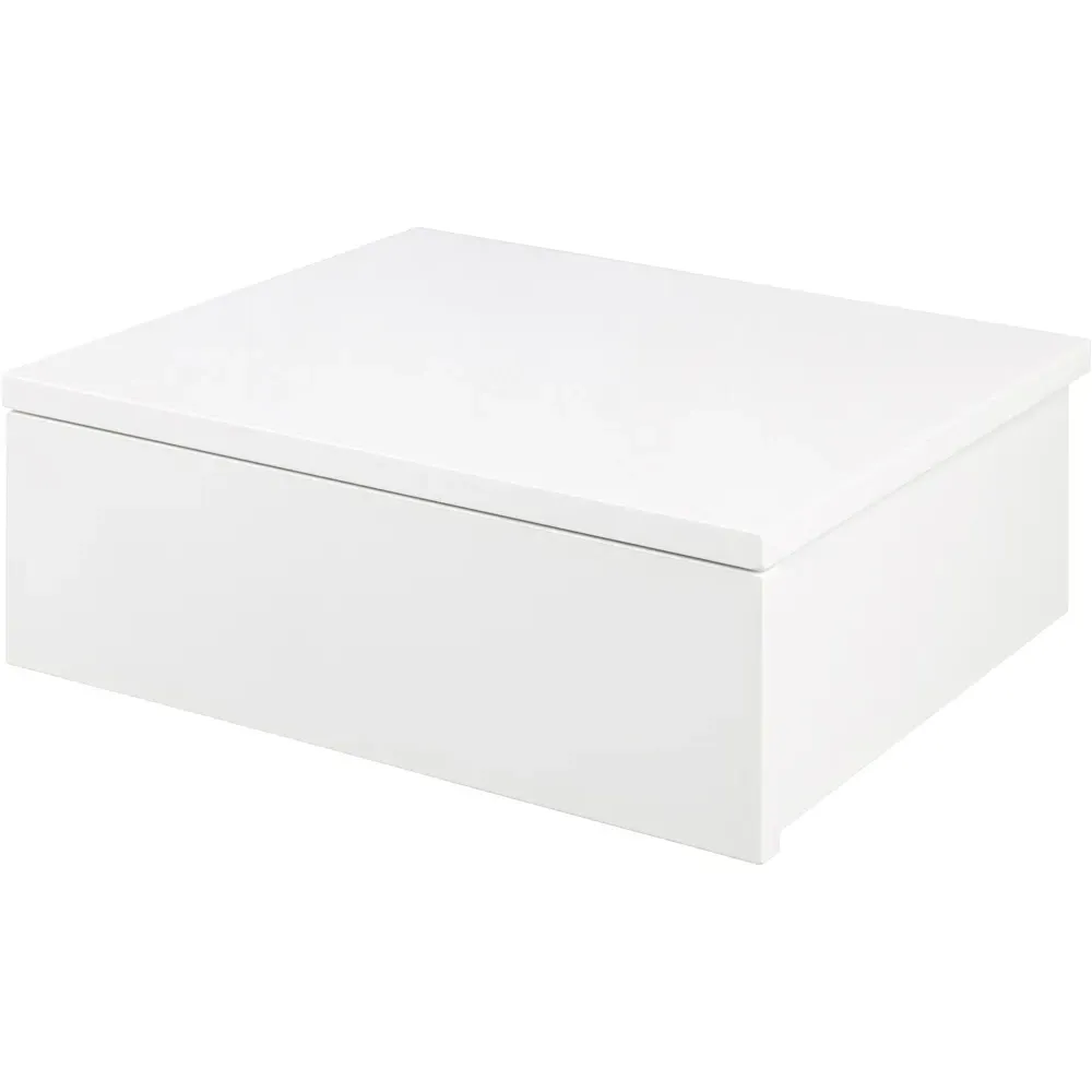 Florence Avignon Single Drawer Square Bedside Table - White