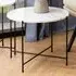 Florence Avila Side Table - White, Marble