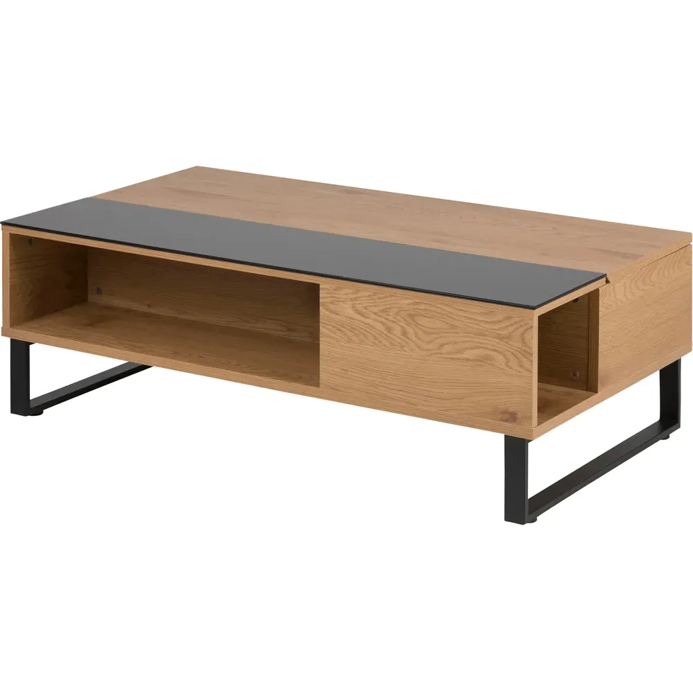 Florence Azalea Lift Up Coffee Table - Black, Oak