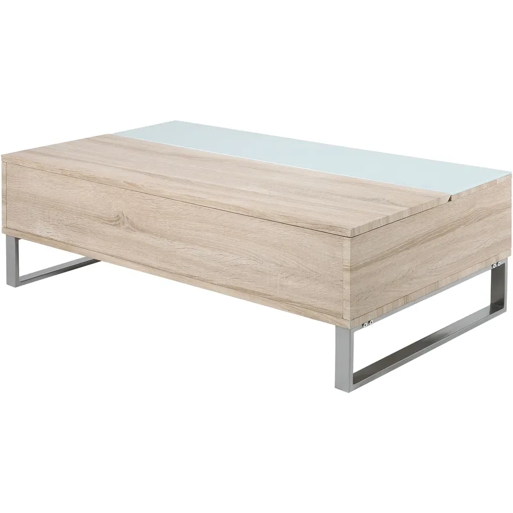 Florence Azalea Lift Up Coffee Table - White, Oak