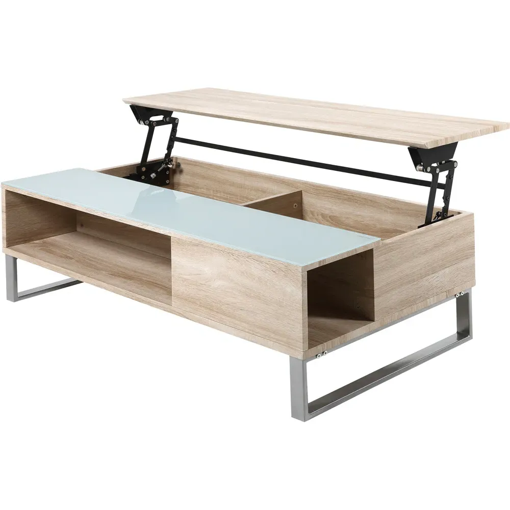 Florence Azalea Lift Up Coffee Table - White, Oak