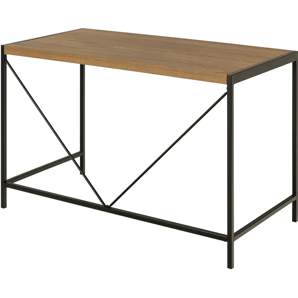 Florence Bahamas Office Desk - Black, Oak