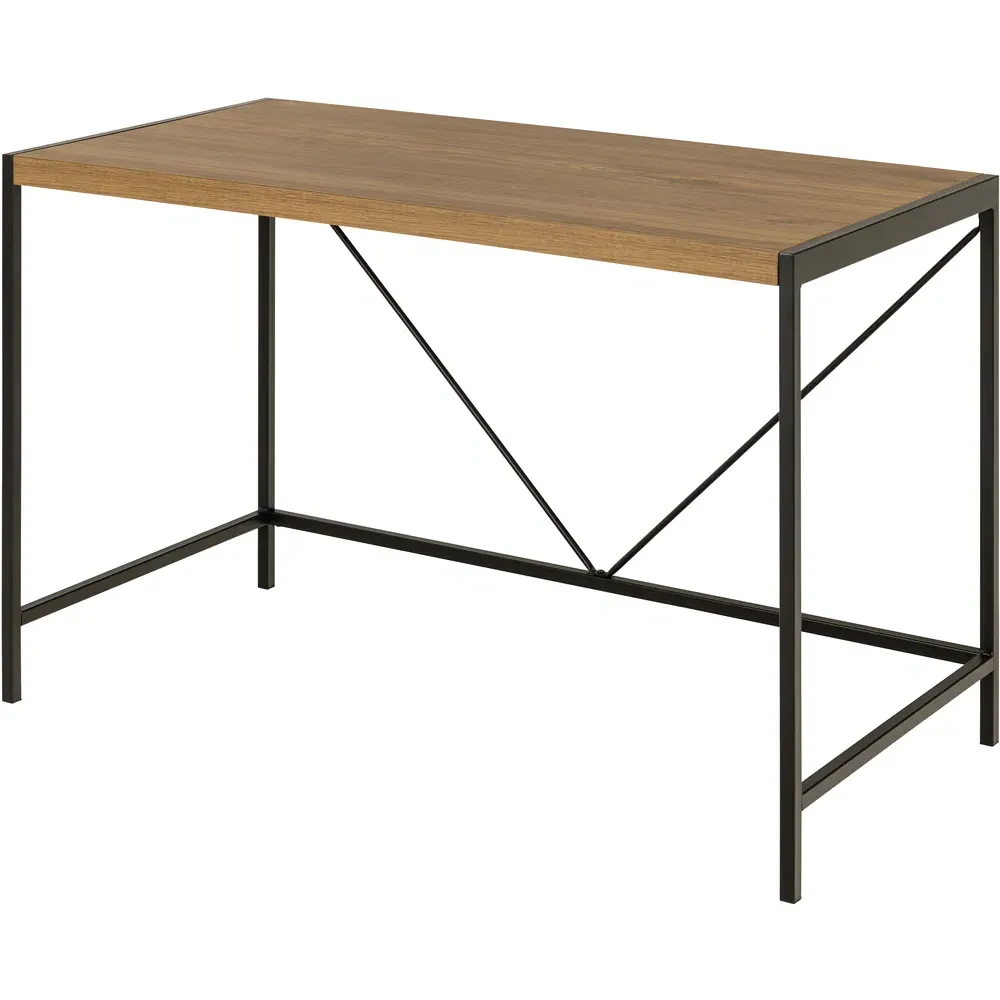 Florence Bahamas Office Desk - Black, Oak