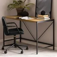 Florence Bahamas Office Desk - Black, Oak