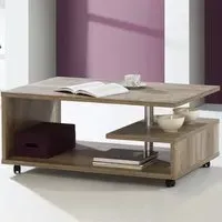 Florence Bailey G-Shape Coffee Table with Storage - Brown, Oak