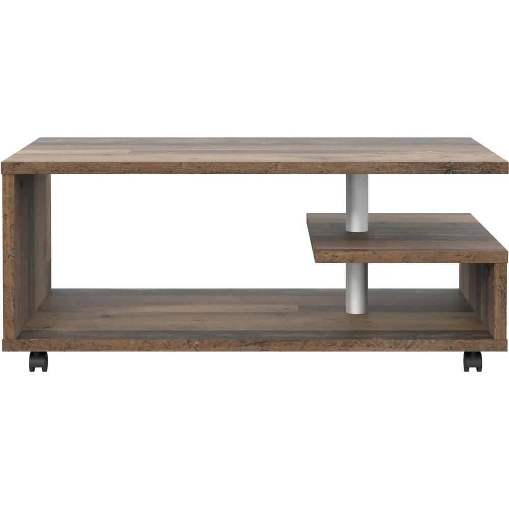Florence Bailey G-Shape Coffee Table with Storage - Brown, Wood