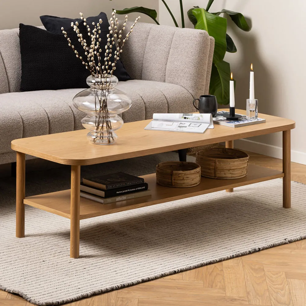 Florence Banbury Rectangular Coffee Table - Brown, Oak