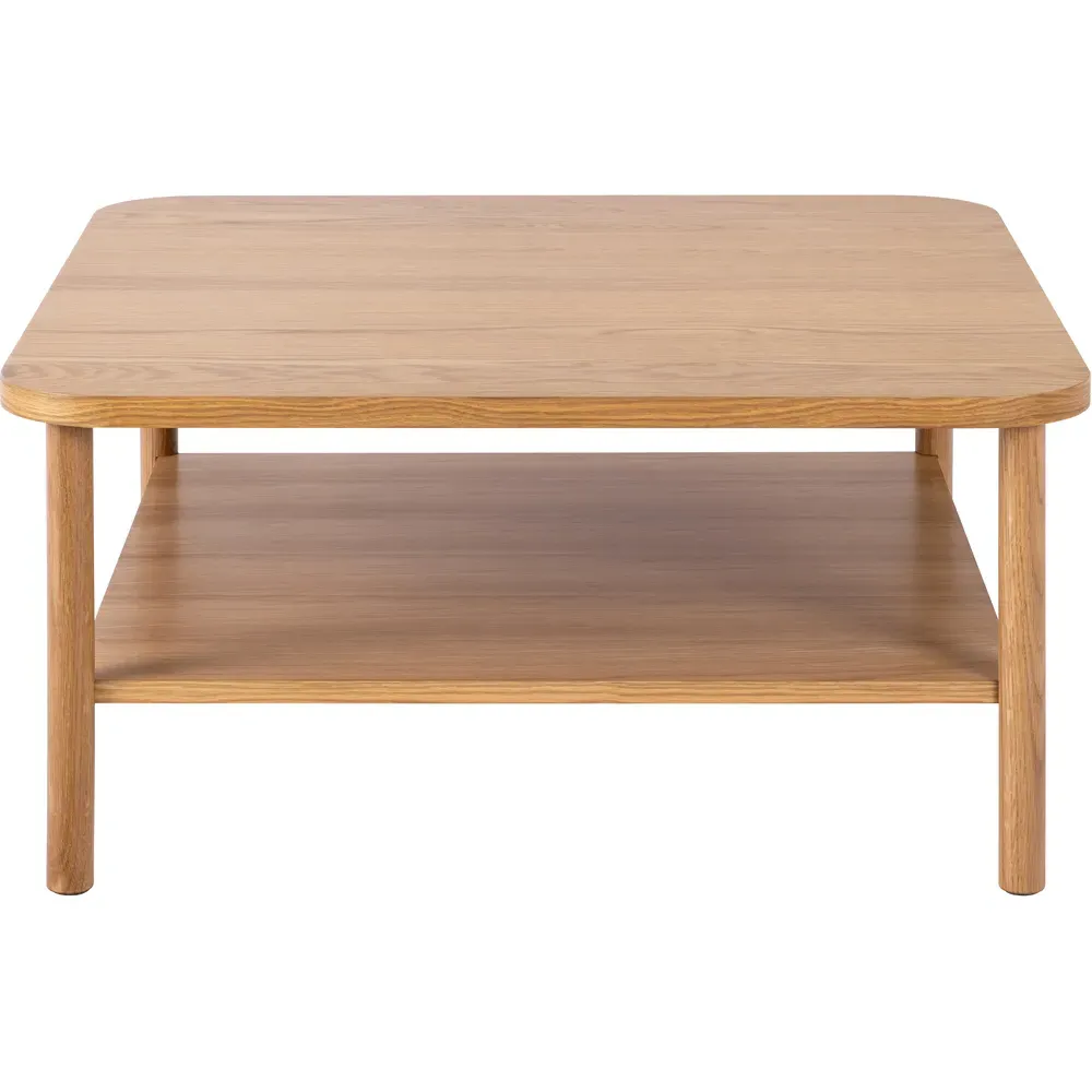 Florence Banbury Square Coffee Table - Brown, Oak