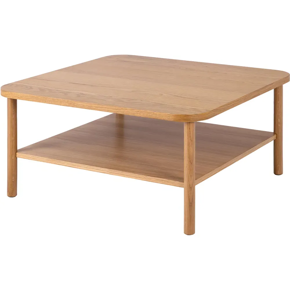 Florence Banbury Square Coffee Table - Brown, Oak