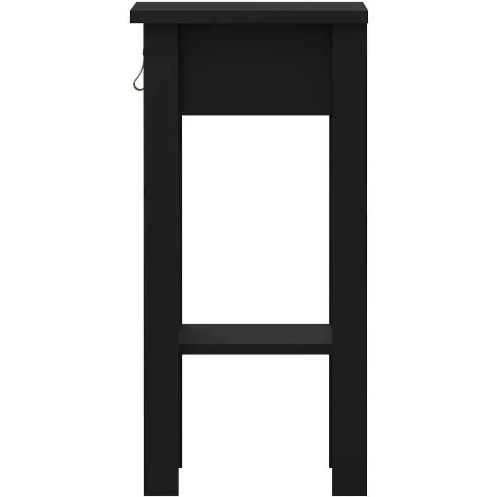 Florence Barcelona Single Drawer Bedside Table - Black