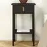 Florence Barcelona Single Drawer Bedside Table - Black