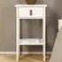 Florence Barcelona Single Drawer Bedside Table - White