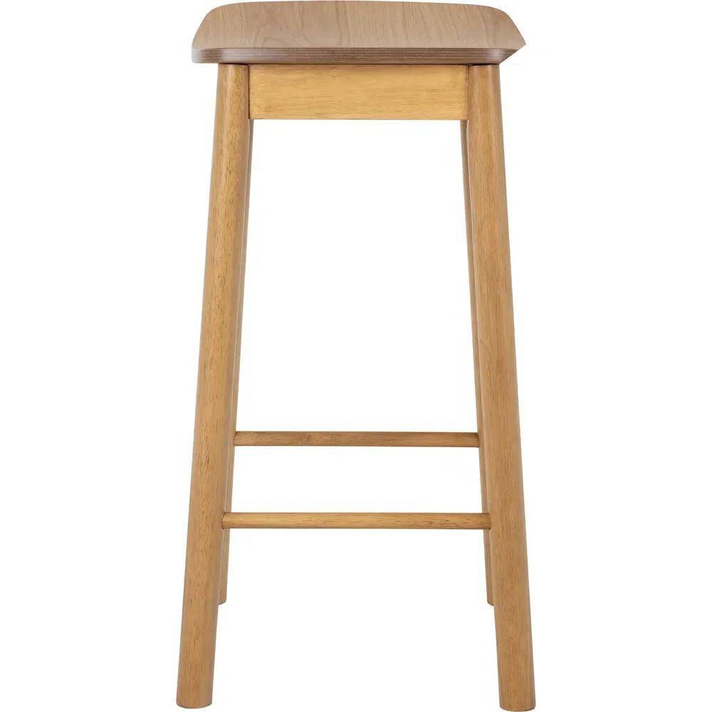 Florence Barlow Set of 2 Bar Stool - Brown, Oak