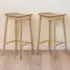 Florence Barlow Set of 2 Bar Stool - Brown, Oak
