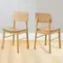 Florence Barlow Set of 2 Dining Chair - Brown, Oak