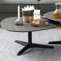 Florence Barnsley Plectrum Coffee Table - Black, Ceramic