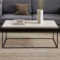 Florence Barossa Rectangular Coffee Table - Black, Travertine