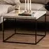 Florence Barossa Square Coffee Table - Black, Travertine