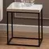 Florence Barossa Square Side Table - Black, Travertine