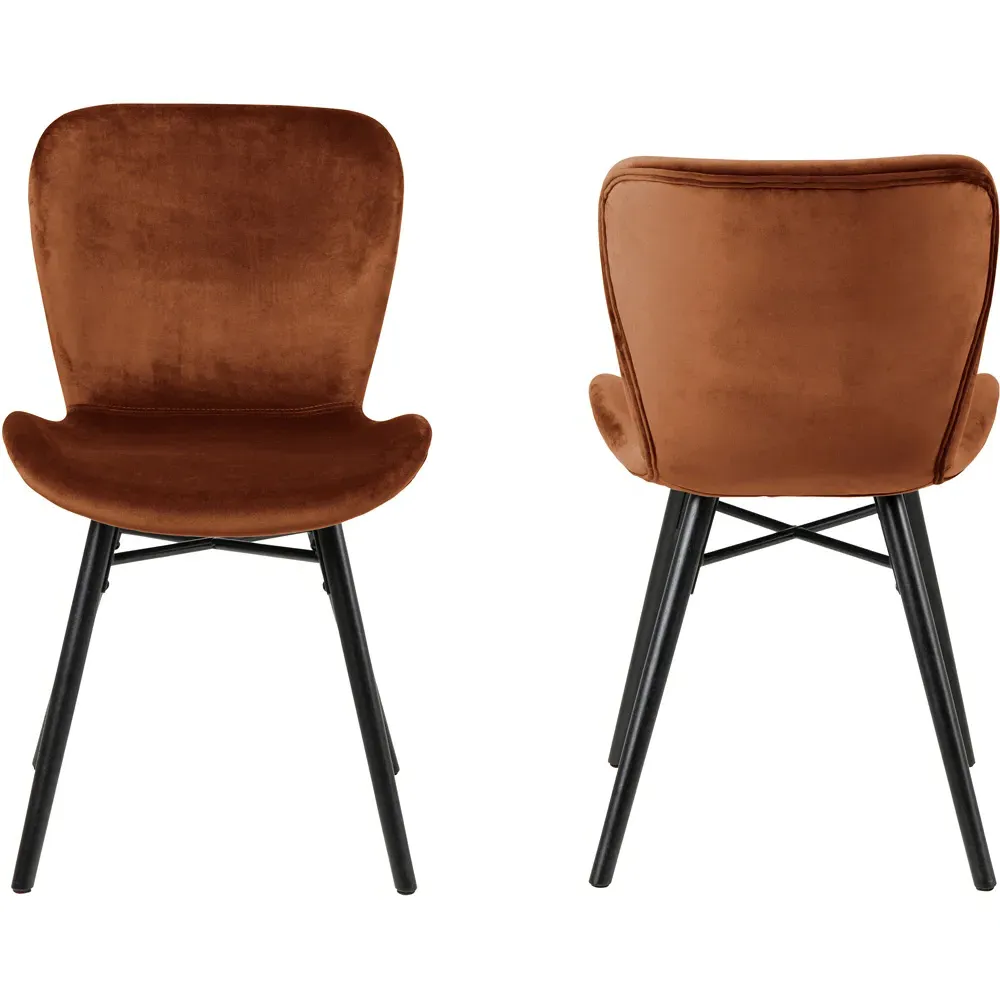 Florence Batilda Set of 2 Dining Chairs - Copper