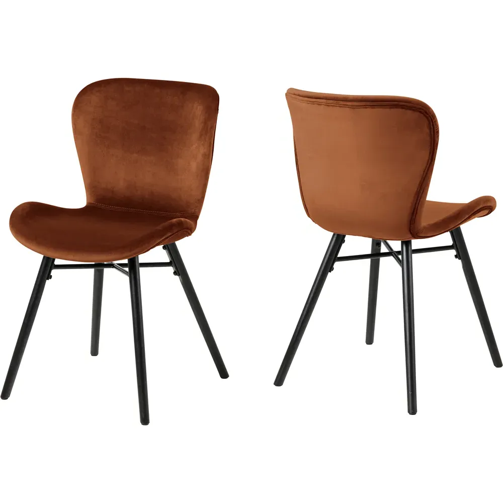 Florence Batilda Set of 2 Dining Chairs - Copper