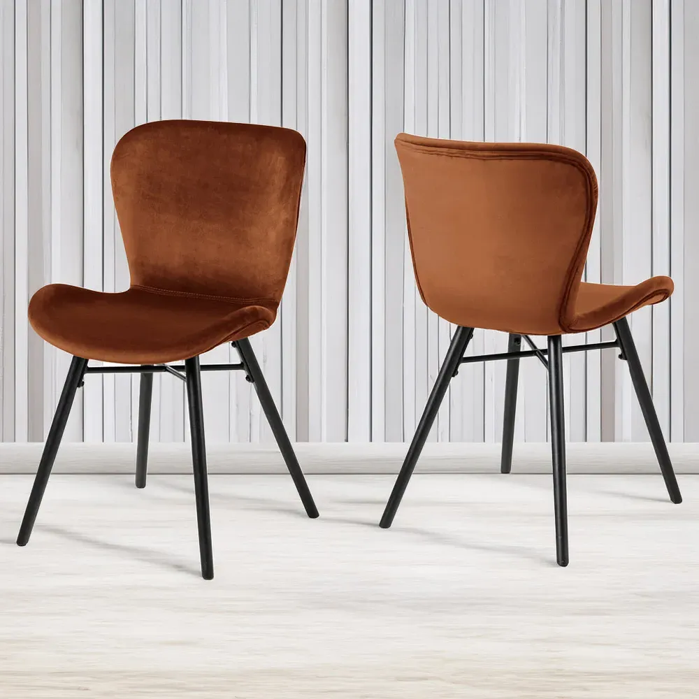 Florence Batilda Set of 2 Dining Chairs - Copper image
