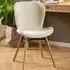 Florence Batilda Set of 2 Dining Chairs - Cream, Oak