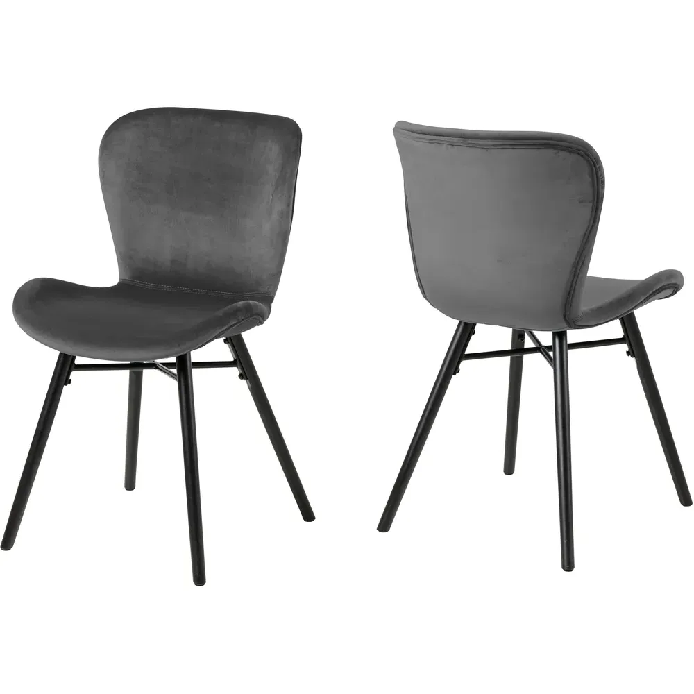 Florence Batilda Set of 2 Dining Chairs - Grey
