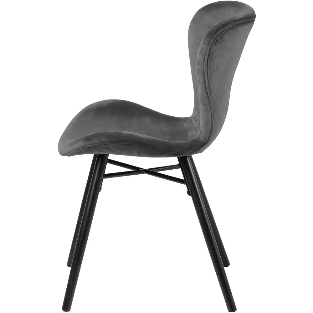Florence Batilda Set of 2 Dining Chairs - Grey