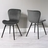 Florence Batilda Set of 2 Dining Chairs - Grey
