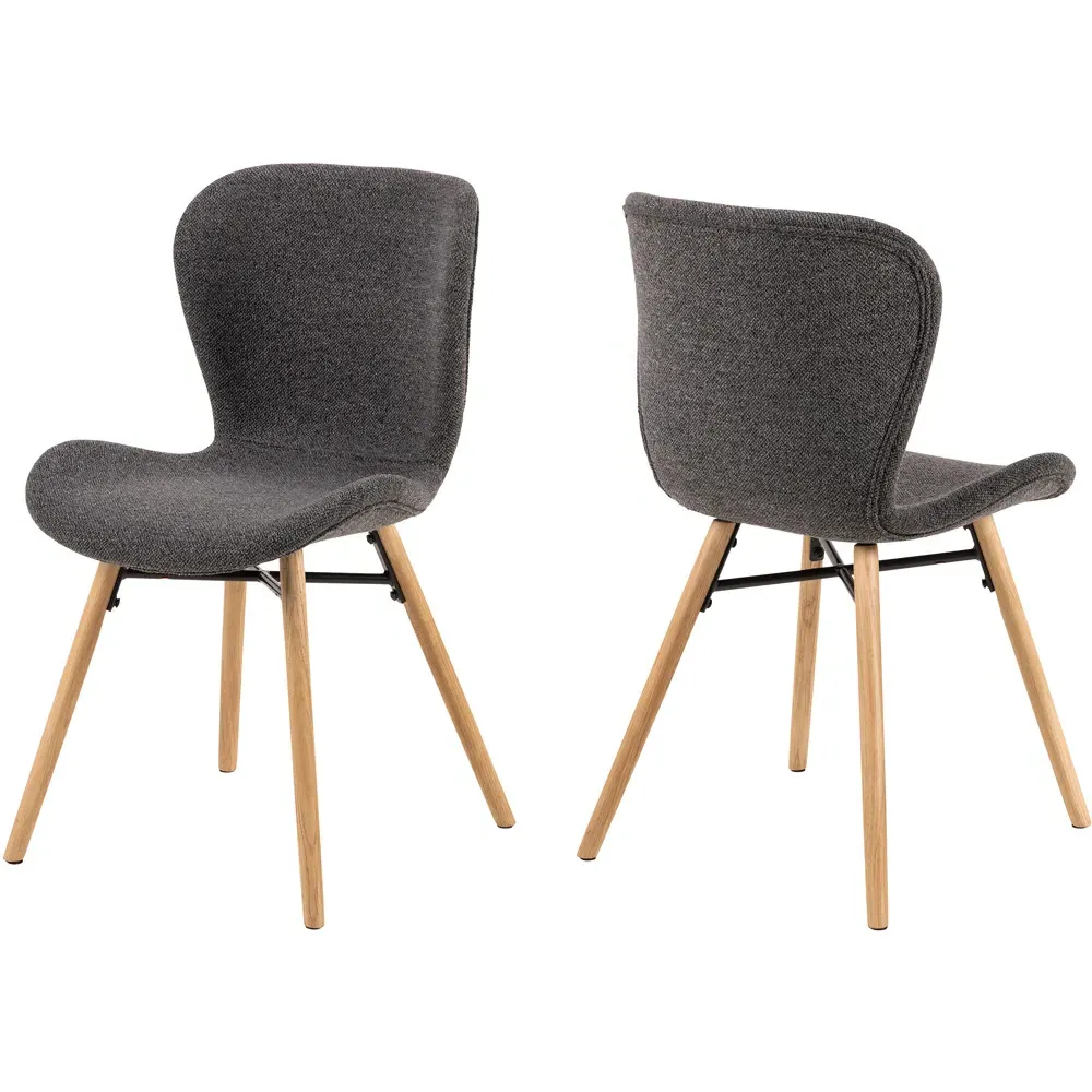 Florence Batilda Set of 2 Dining Chairs - Grey