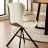 Florence Batilda Set of 2 Swivel Dining Chairs - Cream