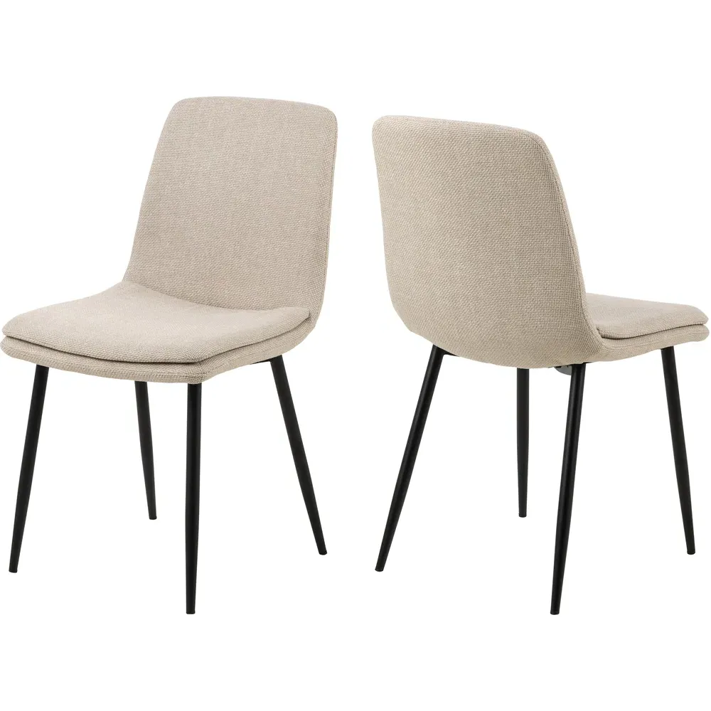 Florence Becca Set of 4 Dining Chairs - Beige